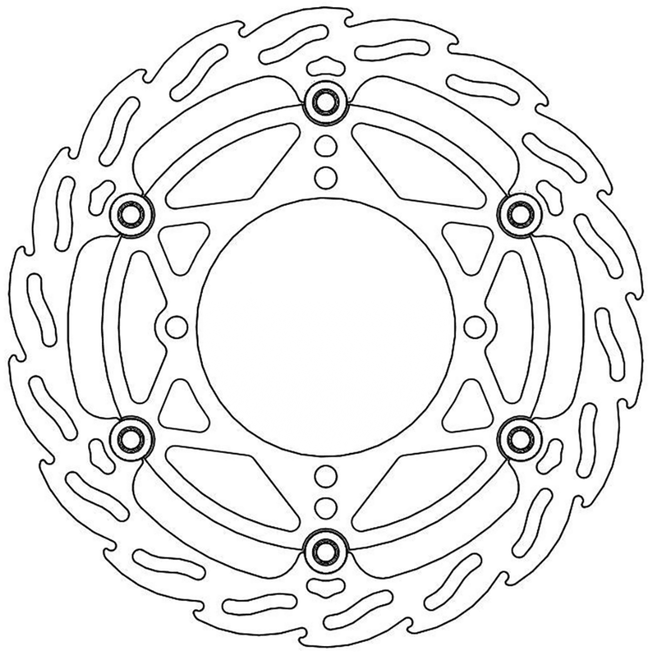 MOTO-MASTER Brake Rotor Front Flame