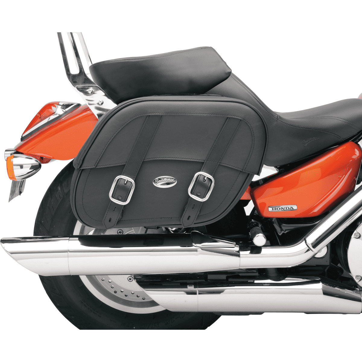 SADDLEMEN Drifter Saddlebags with Shock Cutaway Black 35010576