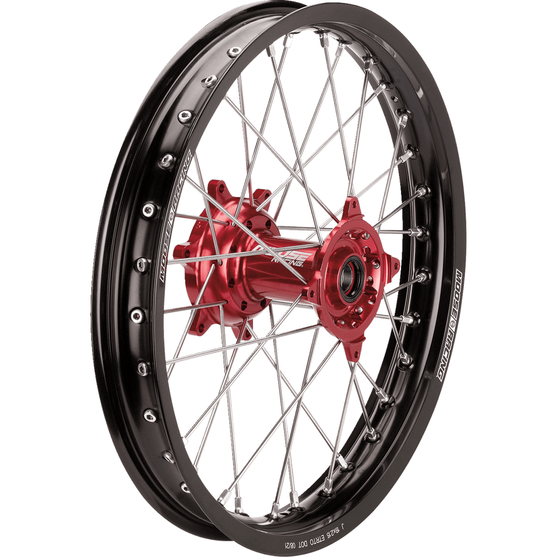 MOOSE RACING Wheel Assembly SX-1 Complete Rear Black Wheel/Red Hub 18x2.15 BR21518BKRD