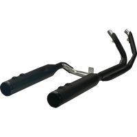 KHROME WERKS 2-into-2 Dominator Exhaust System with 4-1/2" Mufflers Black with Race Tip M8