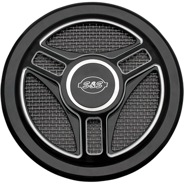 S&S CYCLE Air Cleaner Cover Triple-Spoke Black 1700210