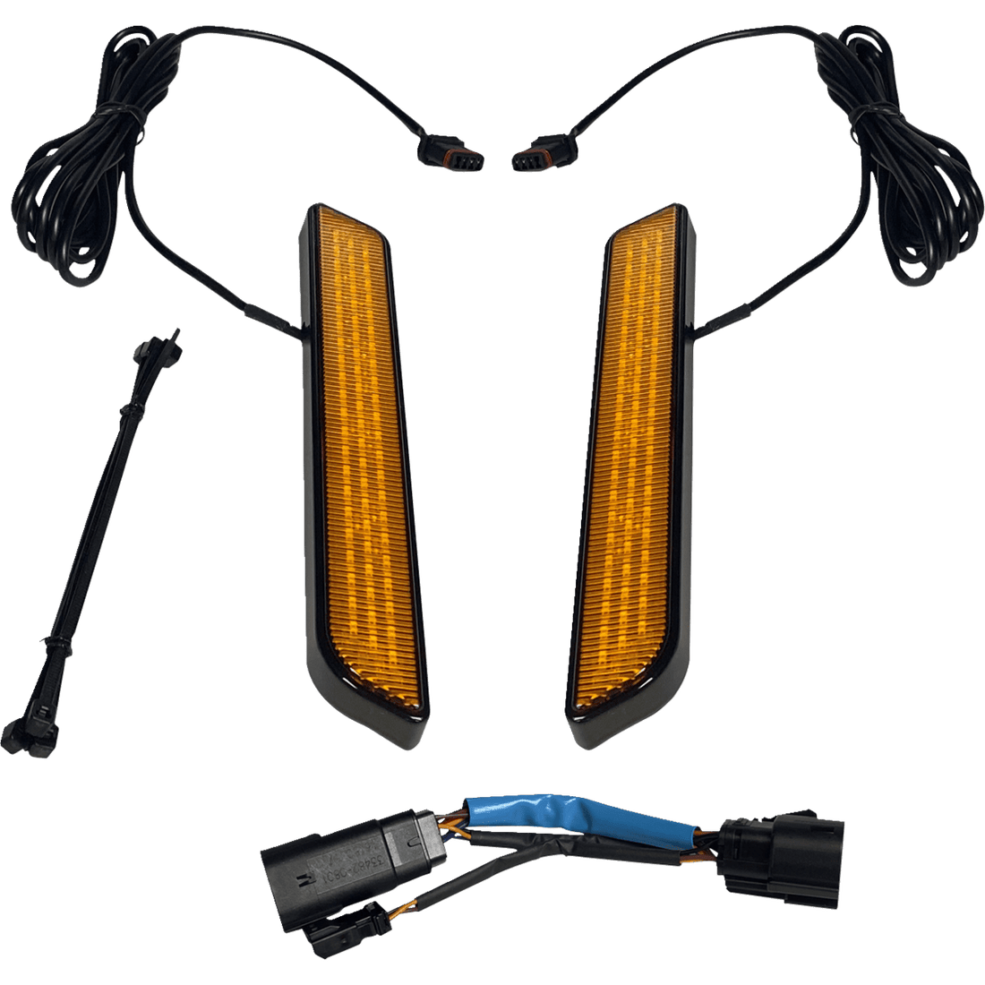 CUSTOM DYNAMICS LED Fork Light Amber Black CDFORKSS8AB