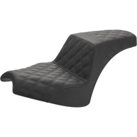 SADDLEMEN Step-Up Seat Full Lattice Stitch Black Chief I2104175