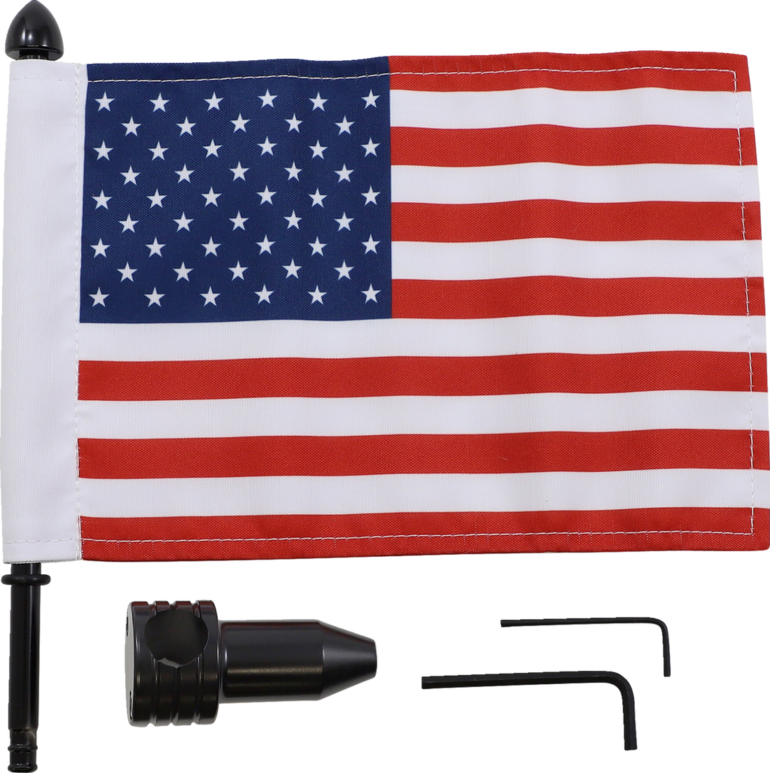 PRO PAD Saddlebag Fixed Upright Flag Mount 3/4" Bar 6" X 9" Flag BRFMFXD1