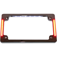 CUSTOM DYNAMICS License Plate Frame with LED Flat Chrome TF07C