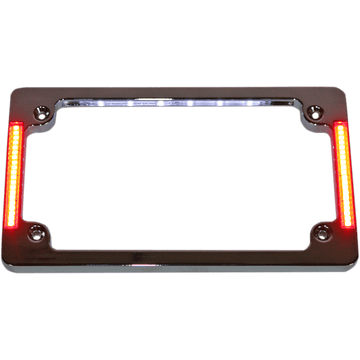 CUSTOM DYNAMICS License Plate Frame with LED Flat Chrome TF07C