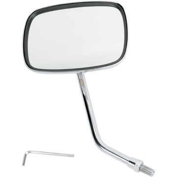 EMGO Mirror "Ride Free" Side View Rectangle M10 x 1.25 Left Hand Gold/Chrome Right