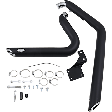 VANCE & HINES Shortshots Staggered Exhaust System Matte Black Ceramic 47221