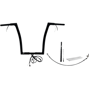 FAT BAGGERS INC. Handlebar Kit Flat Top 16" Black 712916B