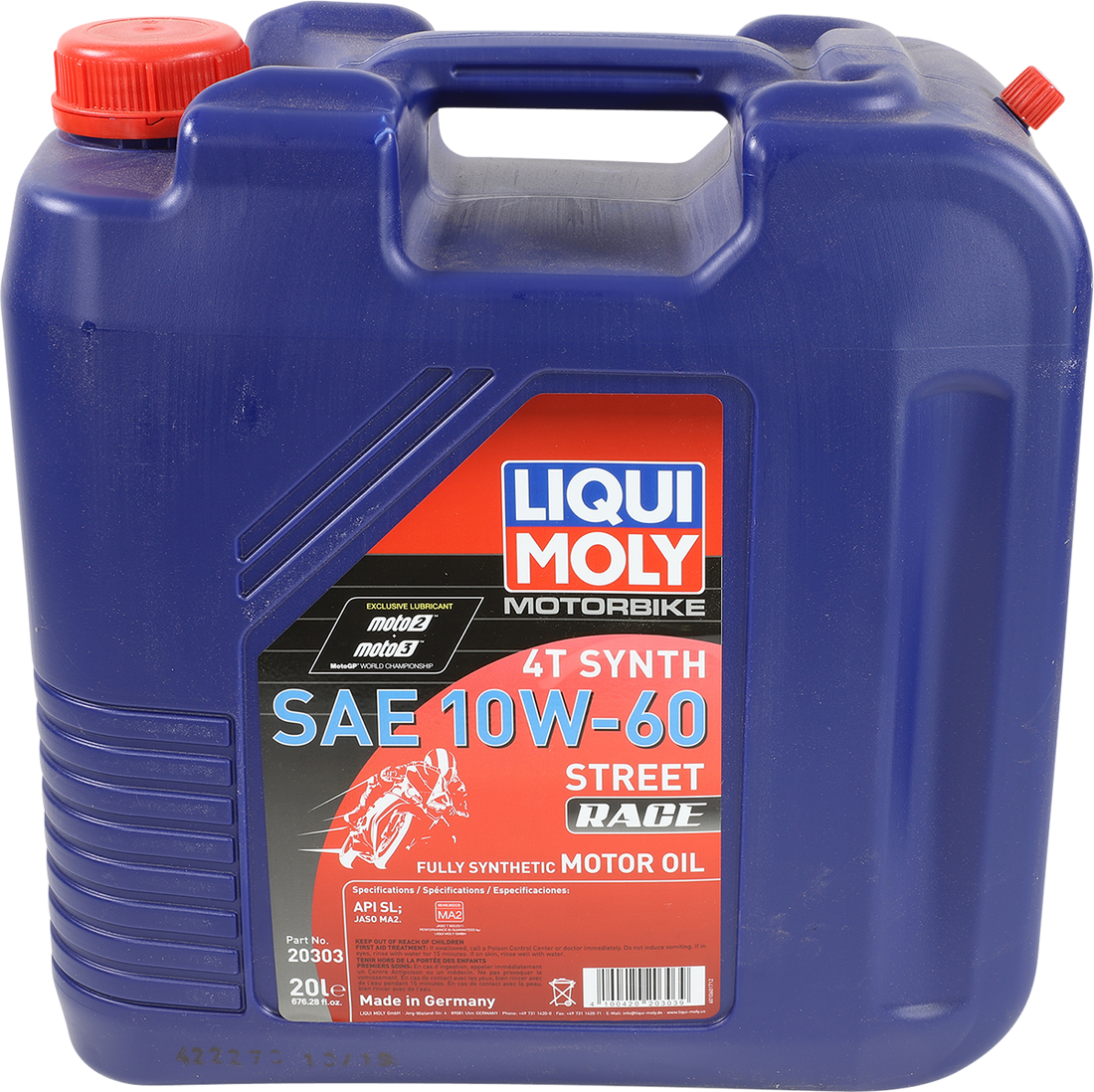 LIQUI MOLY Street Race Synthetic 4T Oil 10W-60 20L 20303