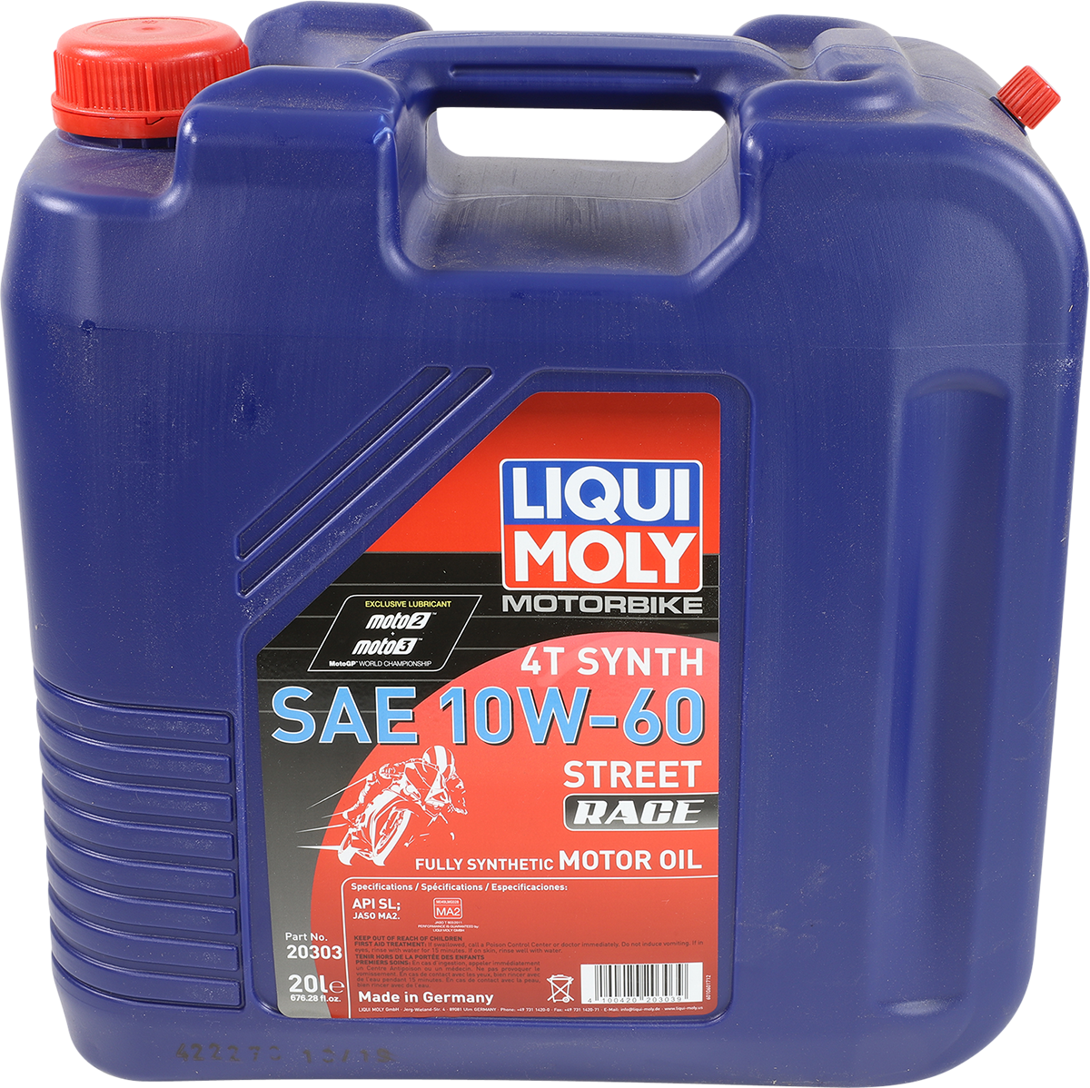 LIQUI MOLY Street Race Synthetic 4T Oil 10W-60 20L 20303