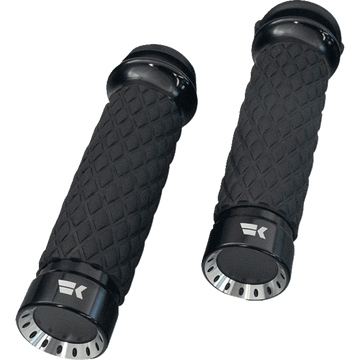 KHROME WERKS Grips Turbine Custom Contour Diamond Black