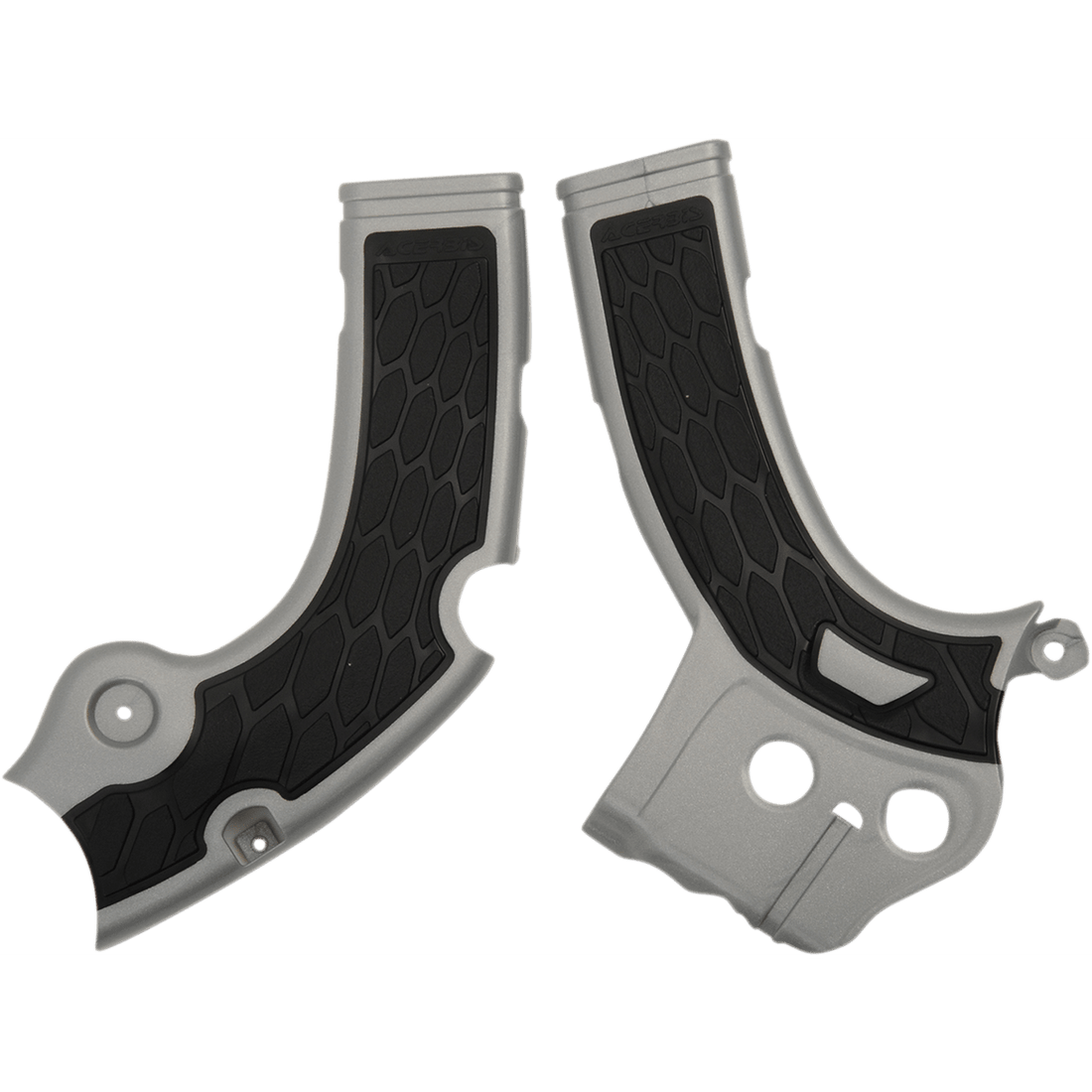 ACERBIS X-Grip Frame Guards Silver/Black YZ 250F/450F/WR250F/450F