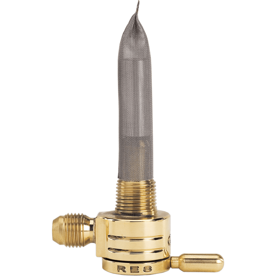 GOLAN PRODUCTS "Click-Slick" Fuel Petcock Straight Raw Brass 22mm 76312SBS