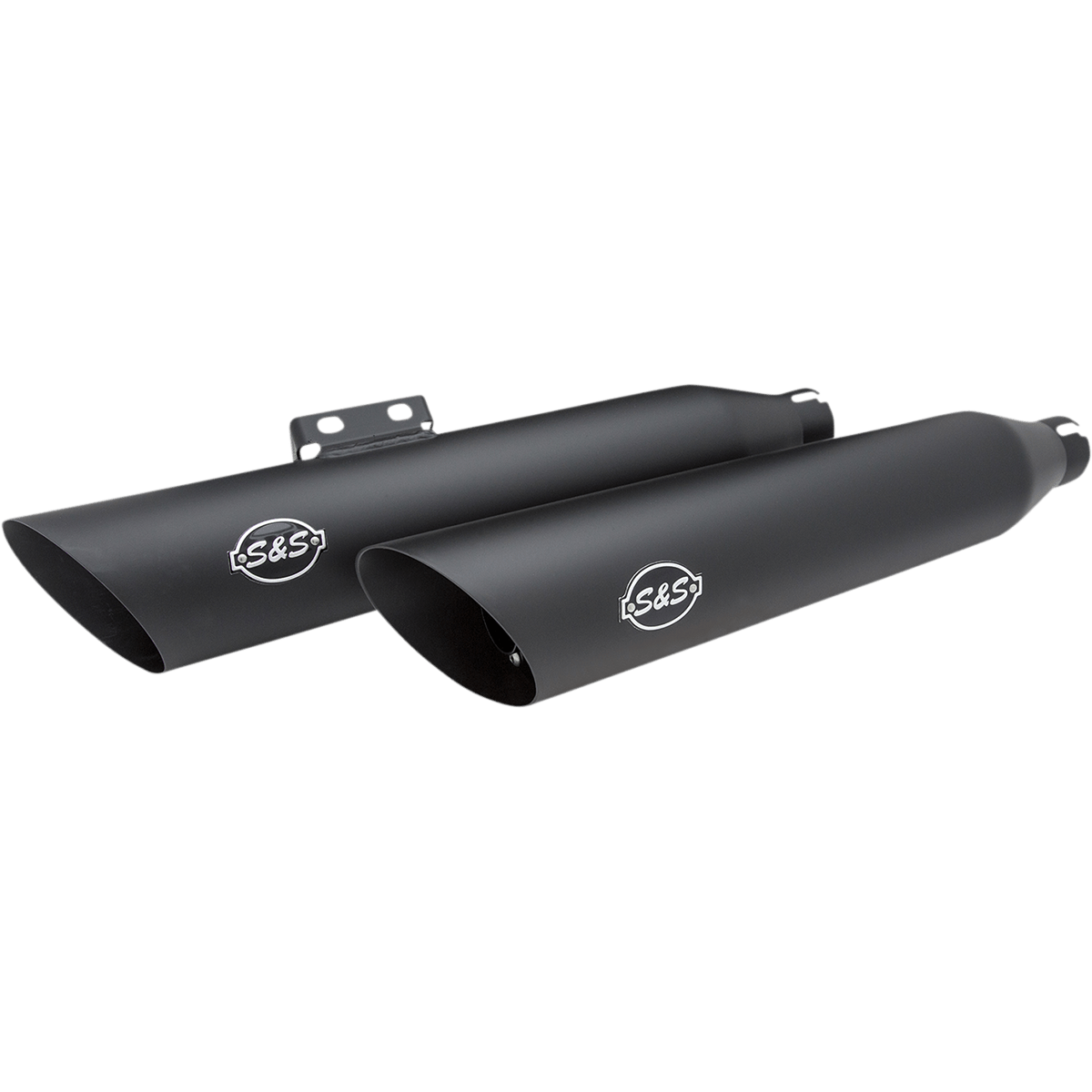 S&S CYCLE Slash Cut Mufflers 50 State Black 5500752B