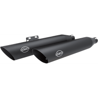 S&S CYCLE Slash Cut Mufflers 50 State Black 5500752B