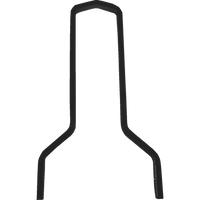 DRAG SPECIALTIES Square Sissy Bar Tall Black 11" W