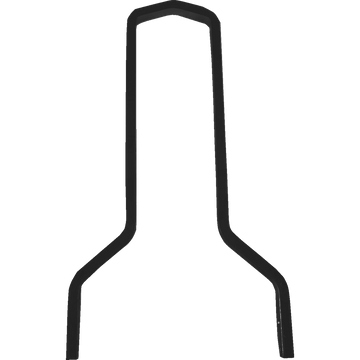 DRAG SPECIALTIES Square Sissy Bar Tall Black 11" W