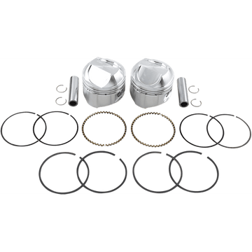 WISECO Piston Kit +0.010" High Compression Big Twin 1340 cc 80"