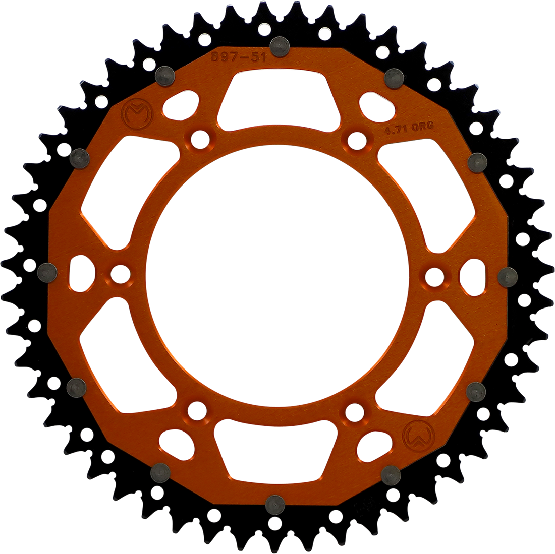 MOOSE RACING Dual Sprocket Orange 51 Tooth