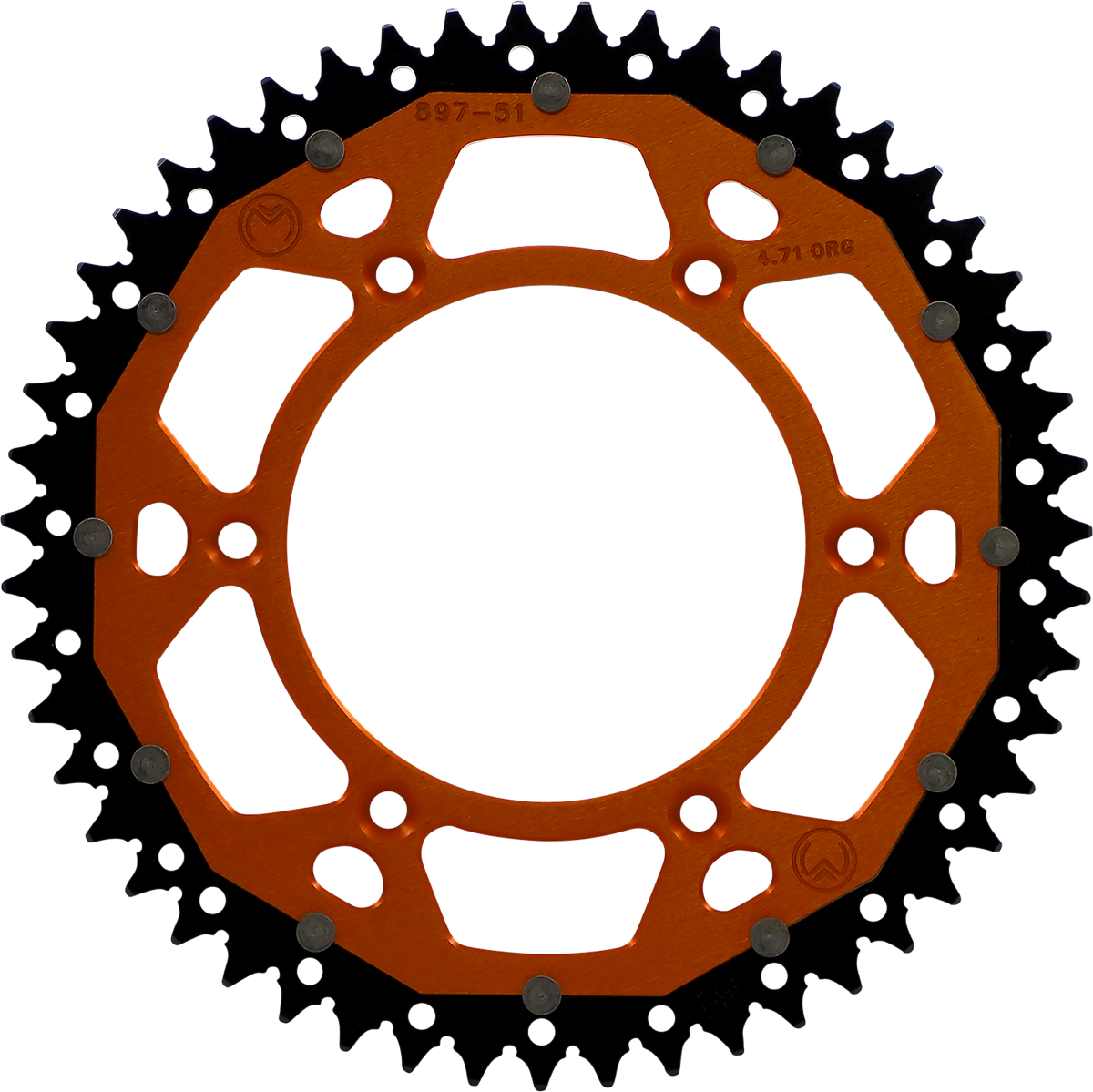 MOOSE RACING Dual Sprocket Orange 51 Tooth