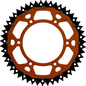 MOOSE RACING Dual Sprocket Orange 51 Tooth