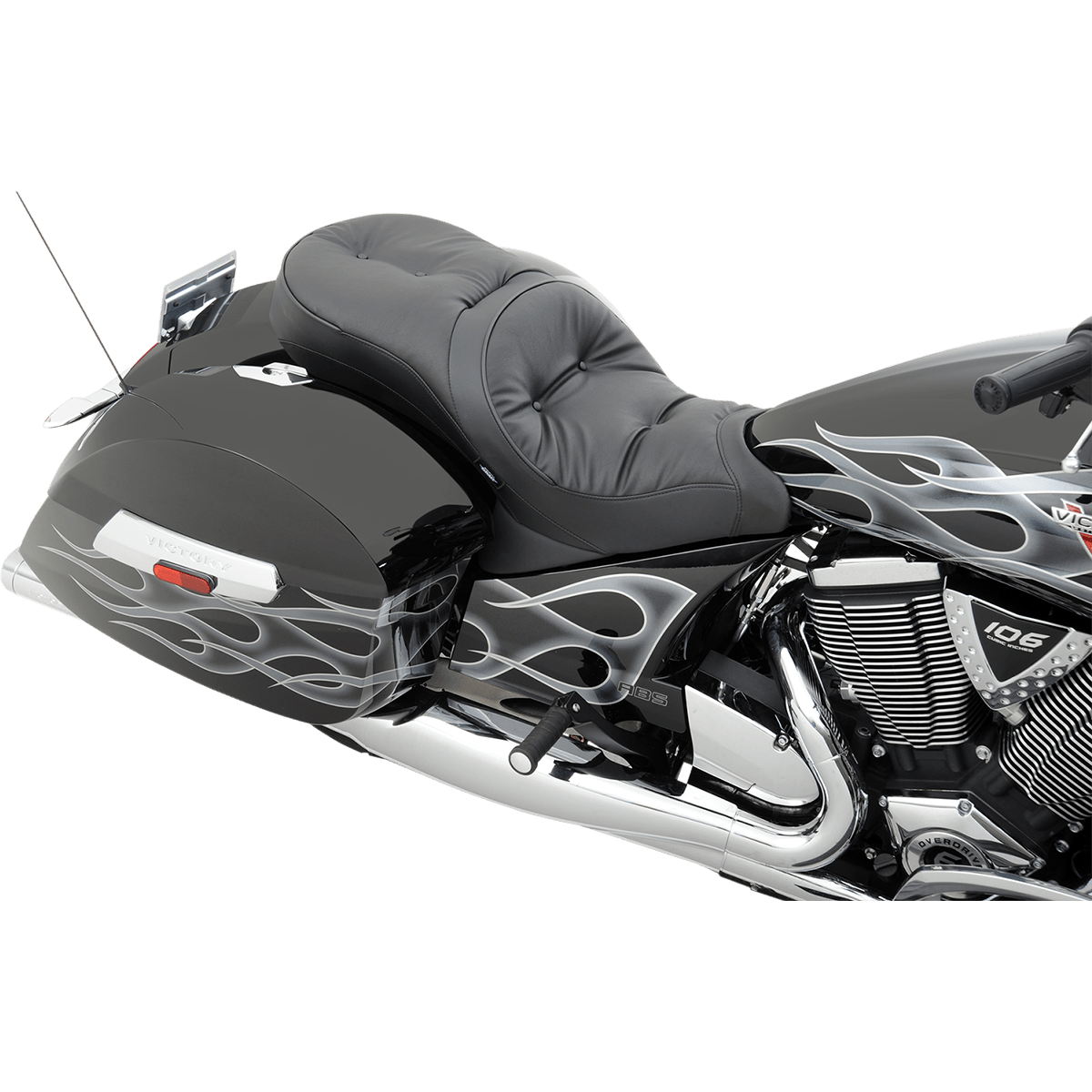 DRAG SPECIALTIES Low-Profile Touring Seat Pillow Style Black Victory '10-'15