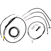 LA CHOPPERS Handlebar Cable/Brake Line Kit Quick Connect Complete 18" 20" Handlebars Black Vinyl LA8155KT219B