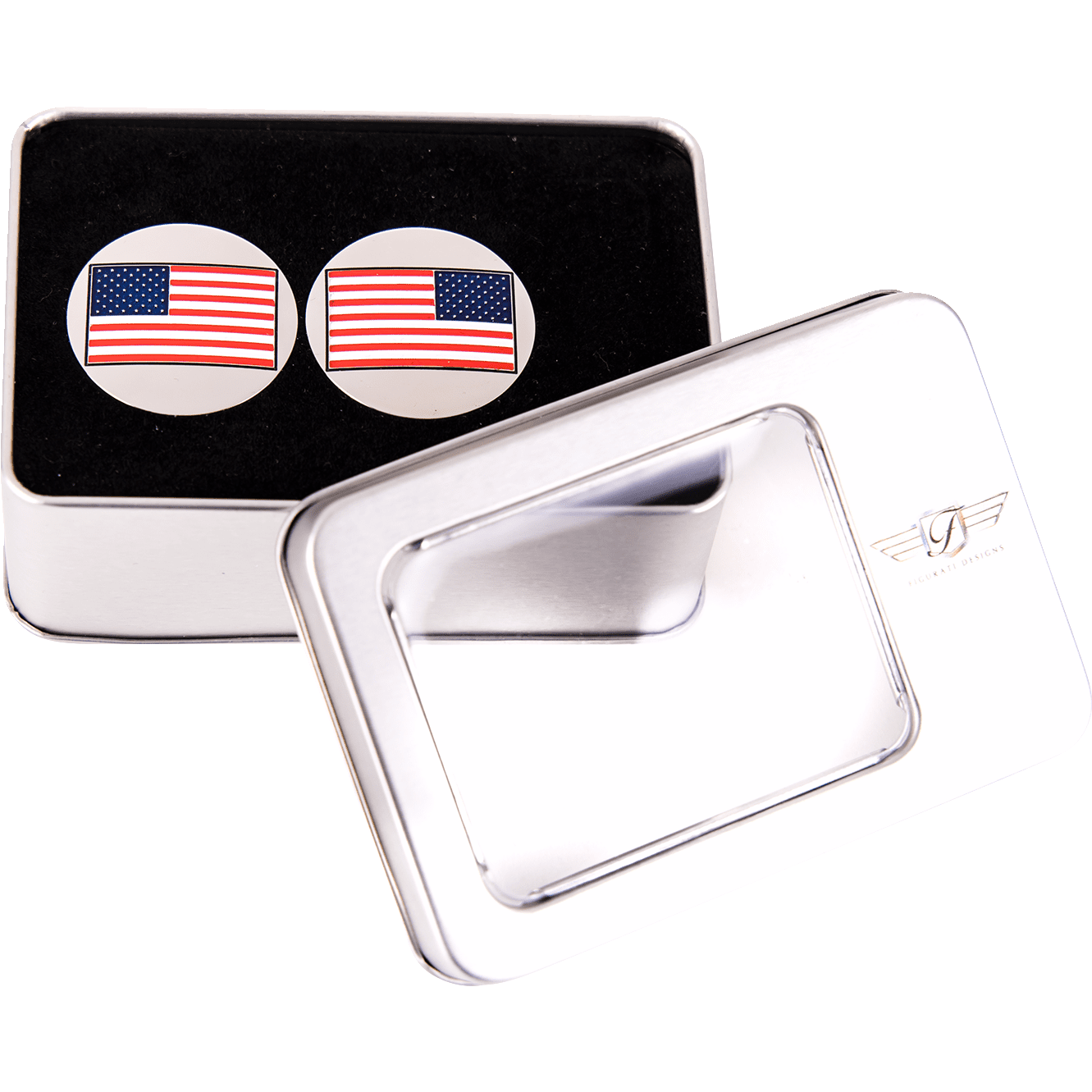 FIGURATI DESIGNS Swing Arm Covers American Flag Reversed FD20AFSS