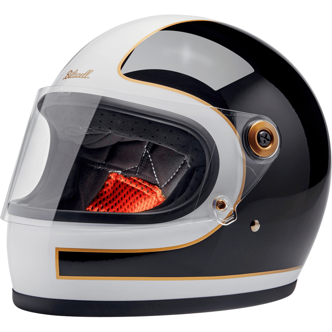 BILTWELL Gringo S Helmet Gloss White/Black Tracker Large 1003566504