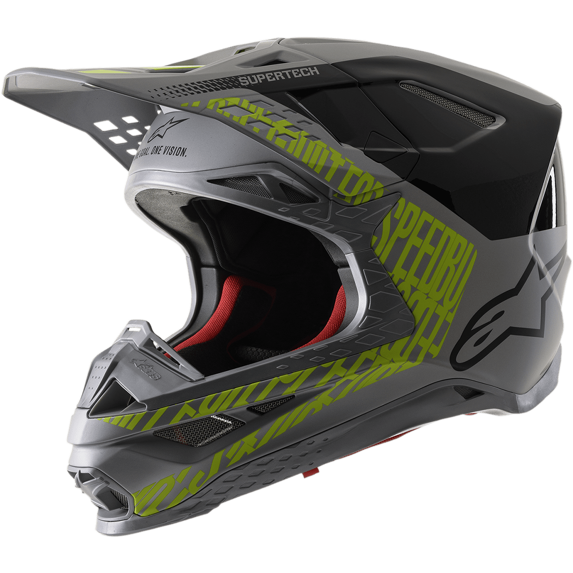 ALPINESTARS Supertech M8 Helmet Triple MIPS Silver/Black/Yellow Fluo Large 83013191955LG