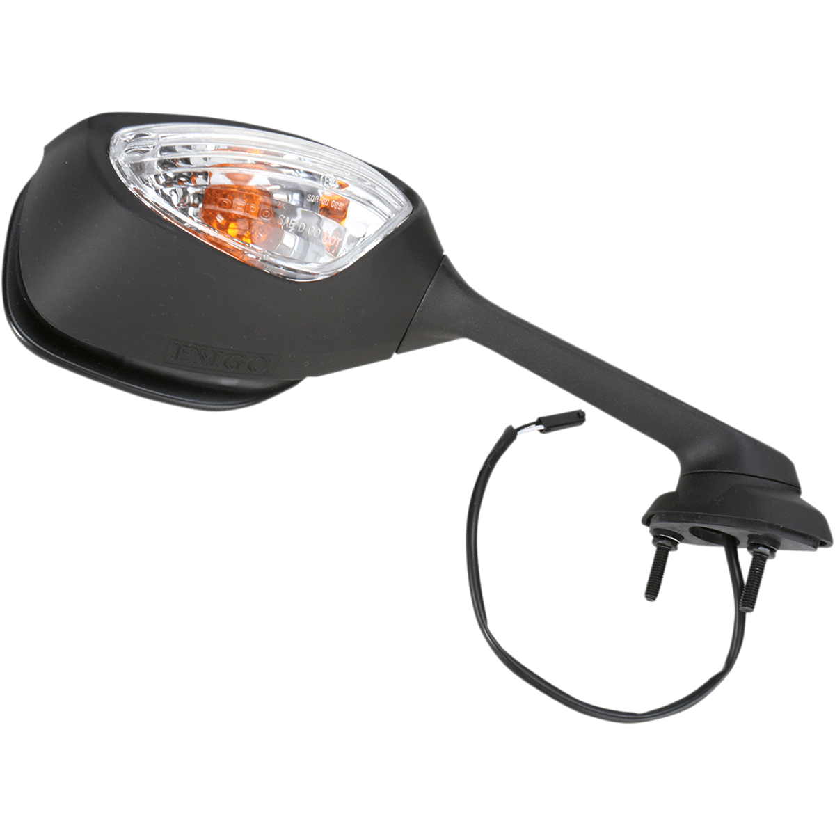 EMGO Mirror Side View w/Integrated Turn Signals Oval Black Right