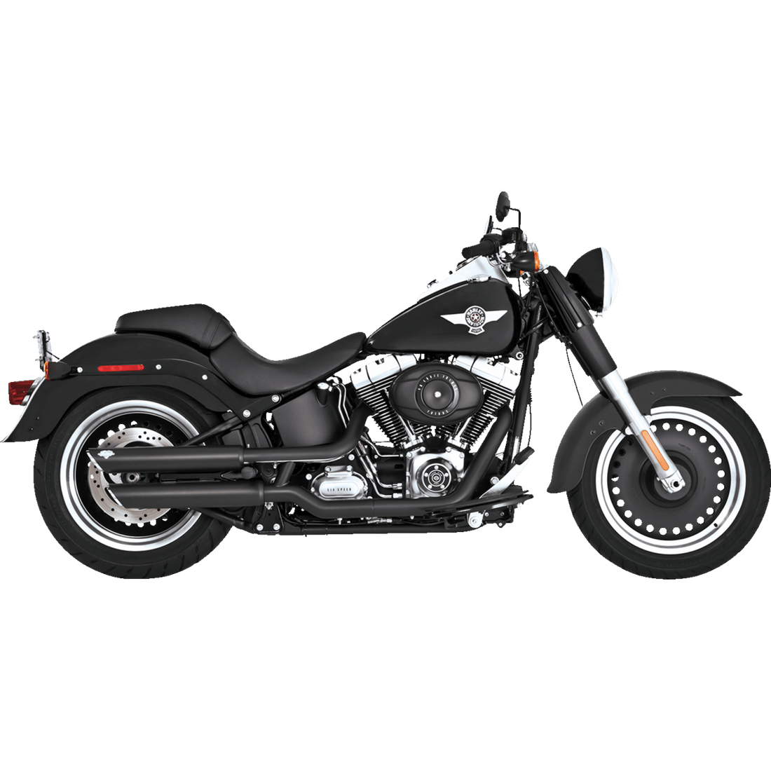 VANCE & HINES Twin Slash 3" Slip-On Mufflers Black 46844