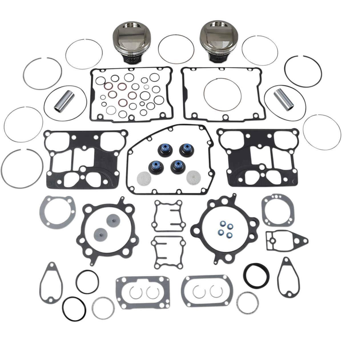 WISECO Piston Kit with Gasket Standard Twin Cam 88" Bored to 1550 cc (95 Cubic Inch)