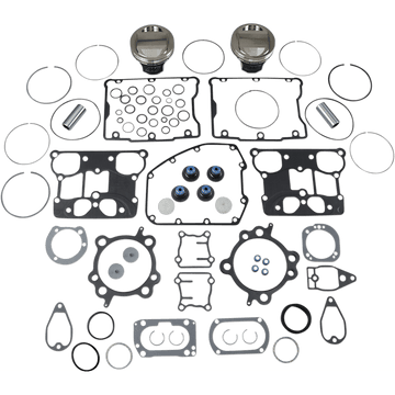 WISECO Piston Kit with Gasket Standard Twin Cam 88" Bored to 1550 cc (95 Cubic Inch)