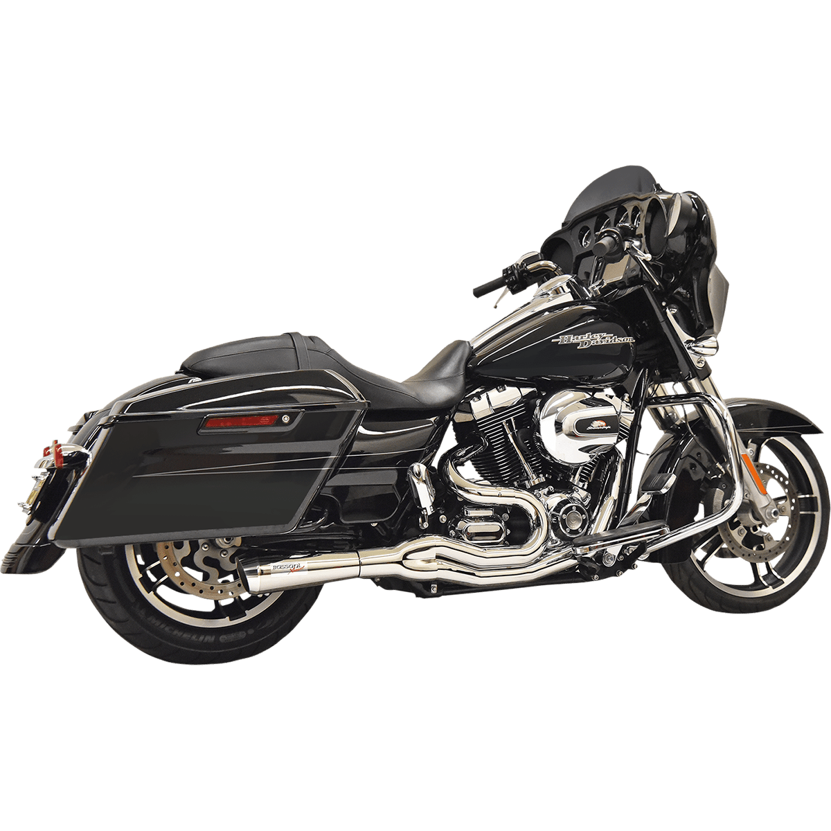 BASSANI XHAUST Road Rage II 2-Into-1 Mid-Length Exhaust System Chrome 1F62C