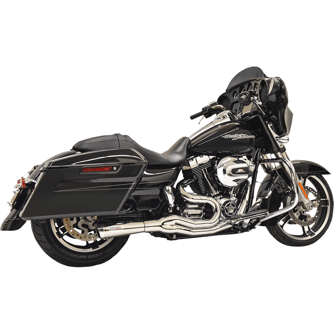 BASSANI XHAUST Road Rage II 2-Into-1 Mid-Length Exhaust System Chrome 1F62C