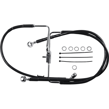 DRAG SPECIALTIES Brake Line +2" Black XL