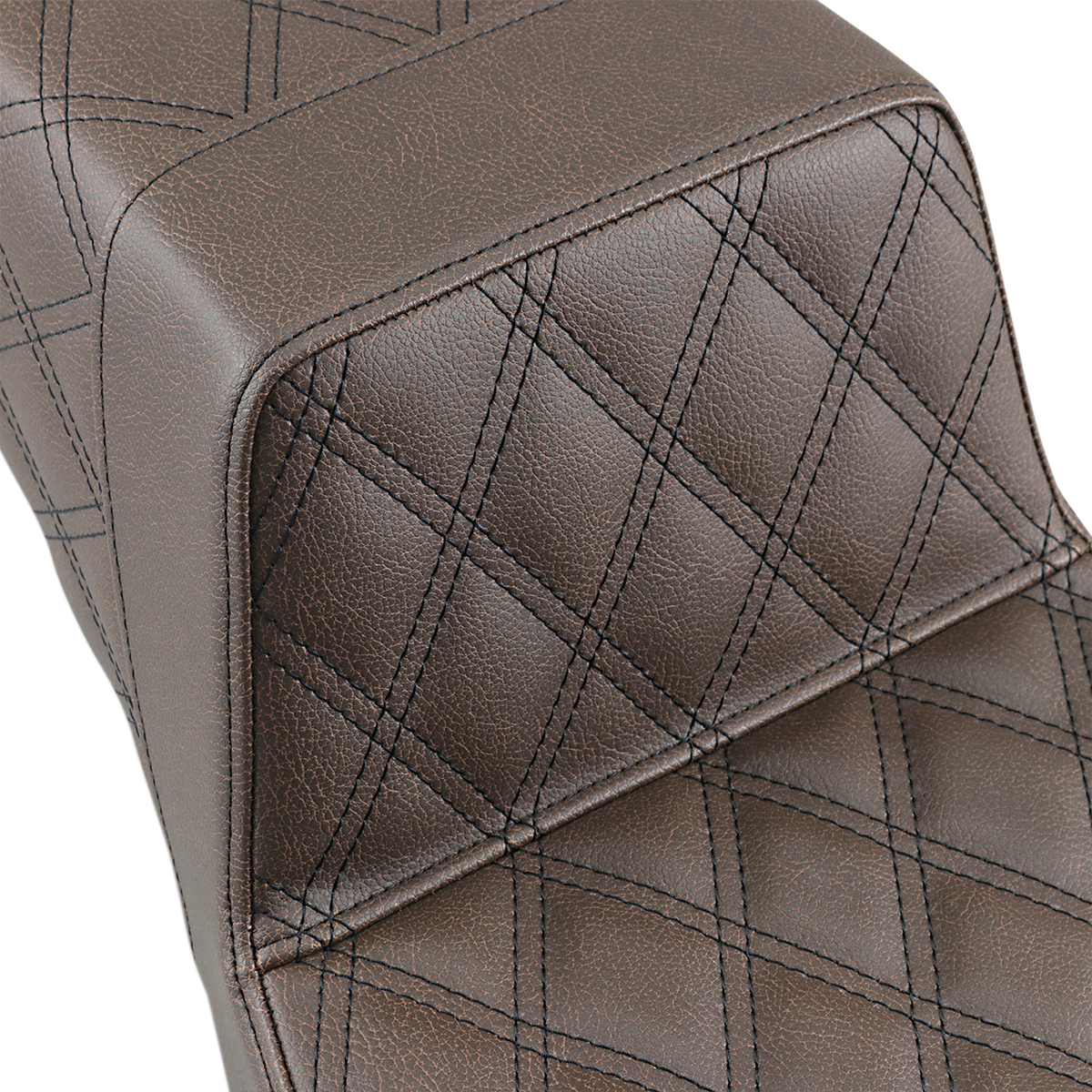 SADDLEMEN Step-Up Seat Full Lattice Stitch Brown 89706175BR