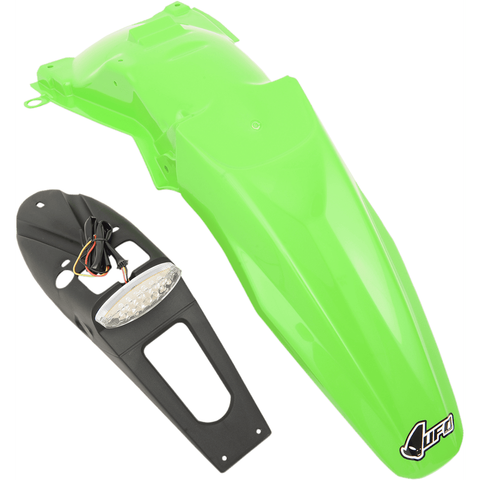 UFO Enduro Rear Fender with Light Green