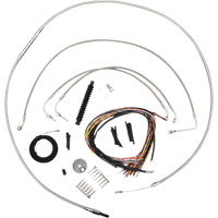 LA CHOPPERS Handlebar Cable/Brake Line Kit Complete 18" 20" Handlebars Stainless LA8154KT219