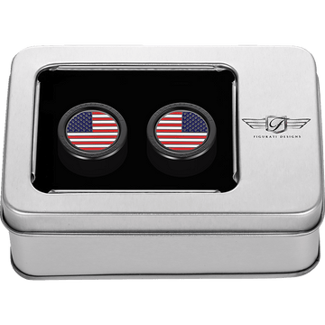 FIGURATI DESIGNS Docking Hardware Covers American Flag Short Black FD21DC2530BK