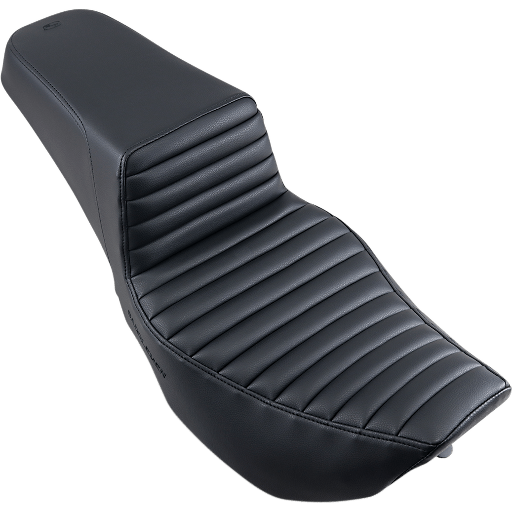 SADDLEMEN Step-Up Seat Front Tuck-n-Roll Black FLHR/FLHX 89706171