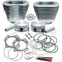 S&S CYCLE Cylinder & Piston Replacement for S&S 106" Stroker Kit Silver