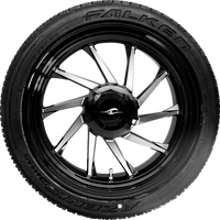 COASTAL MOTO Hurricane 3D Rear Right Wheel Black Cut (18") | Falken Tire (215/45ZR18)