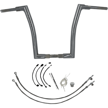 FAT BAGGERS INC. Handlebar Kit Flat Top 16" Chrome 609616