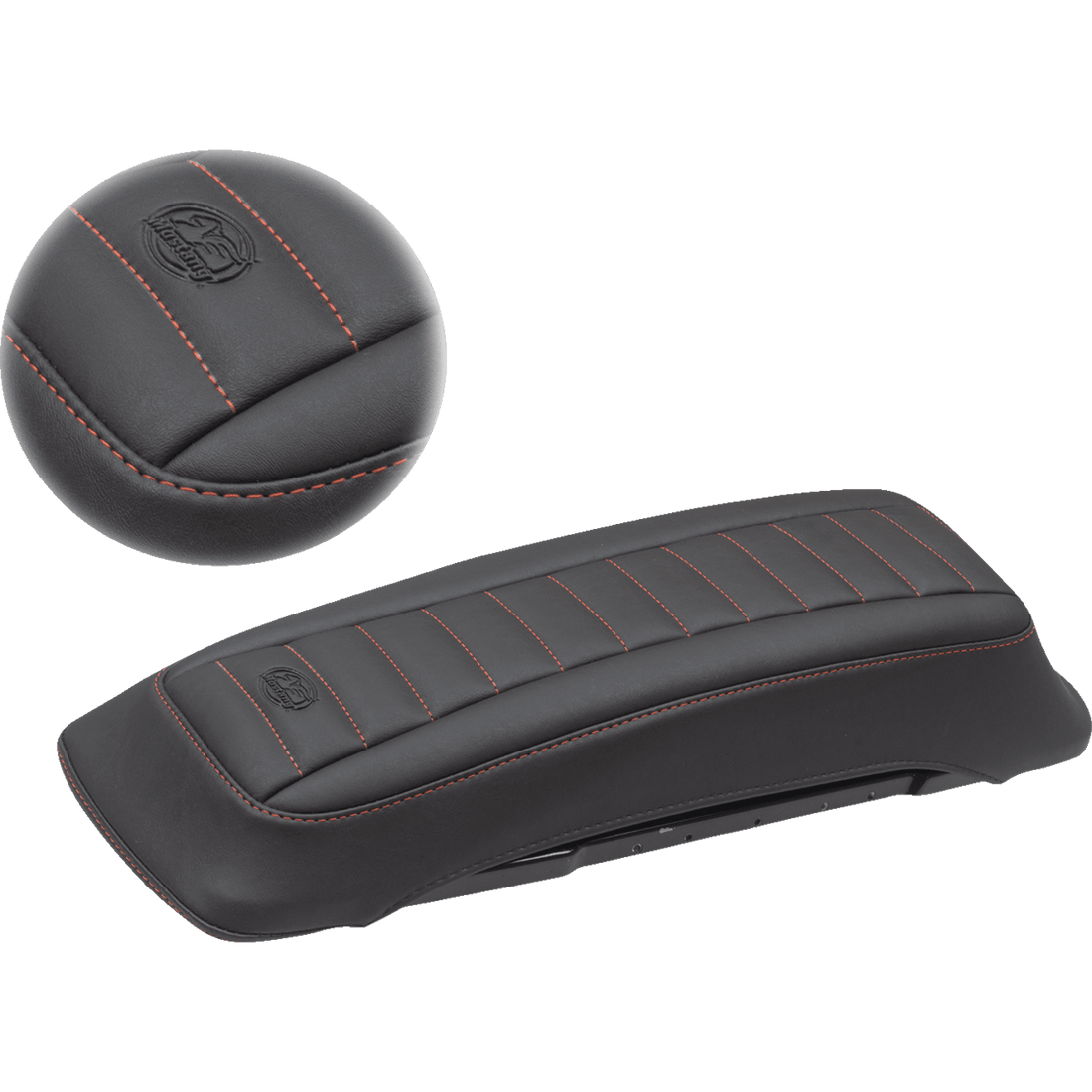 MUSTANG Saddlebag Lid Covers Black/Red '93-'13 FL 77637AB