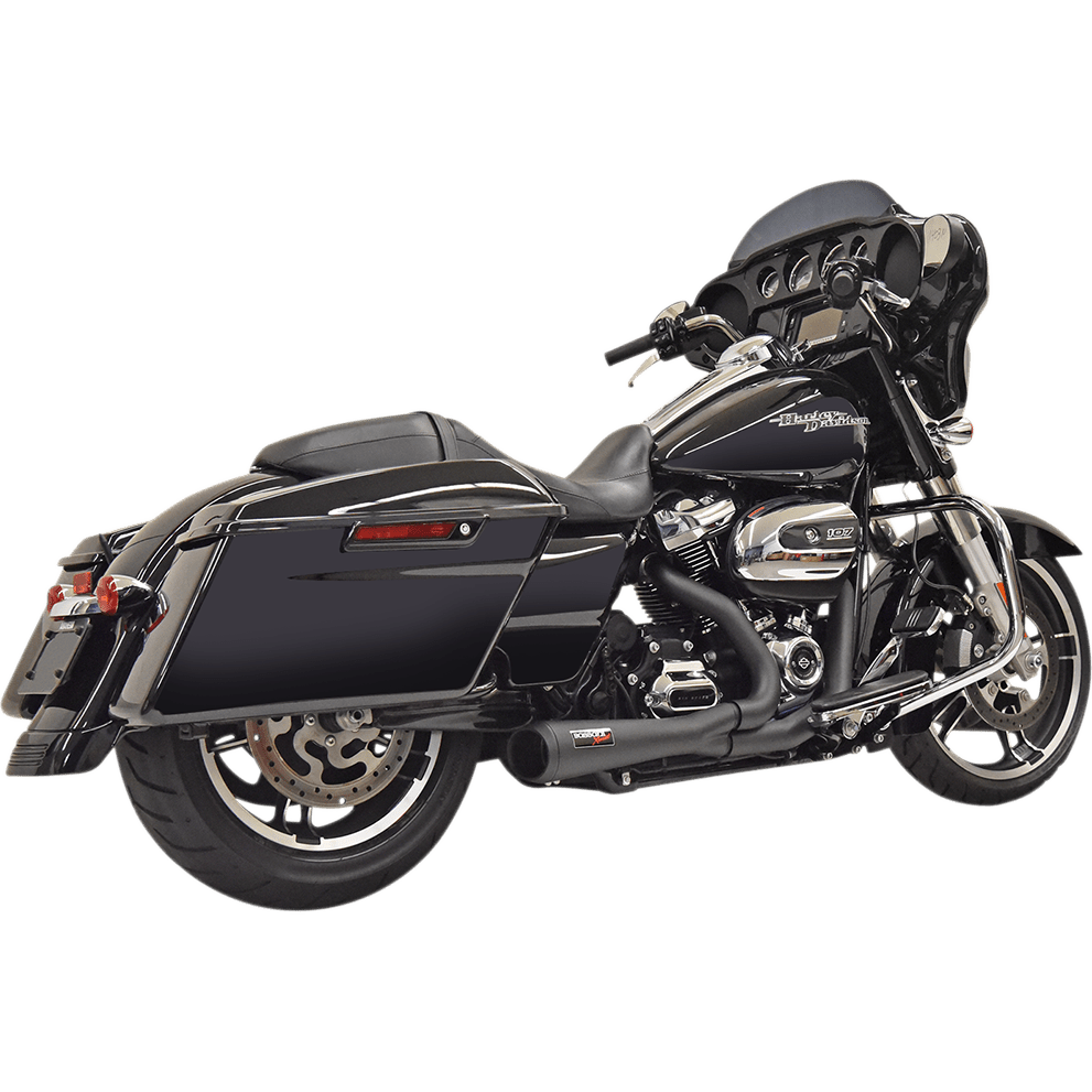 BASSANI XHAUST Short 2:1 Exhaust for FL Black 1F42RB