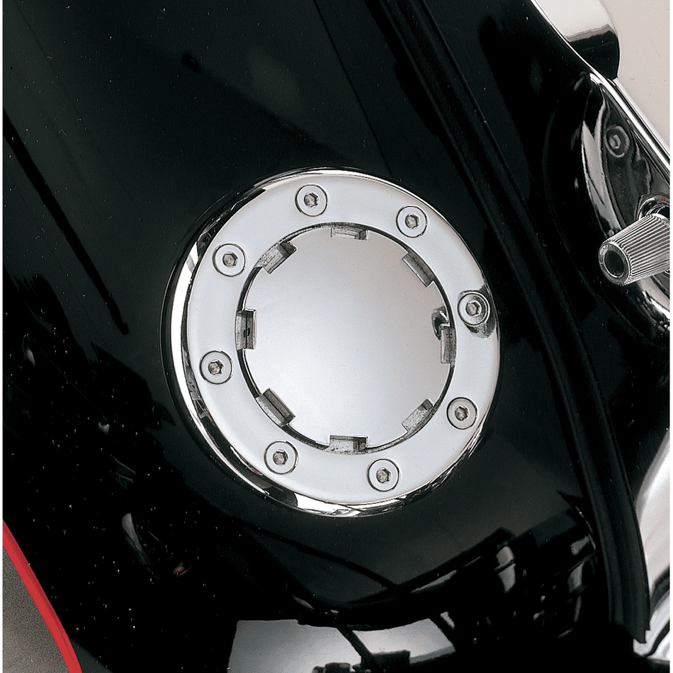 KURYAKYN Gas Cap Non-Vented Left Hand Thread Flush-Mount Chrome