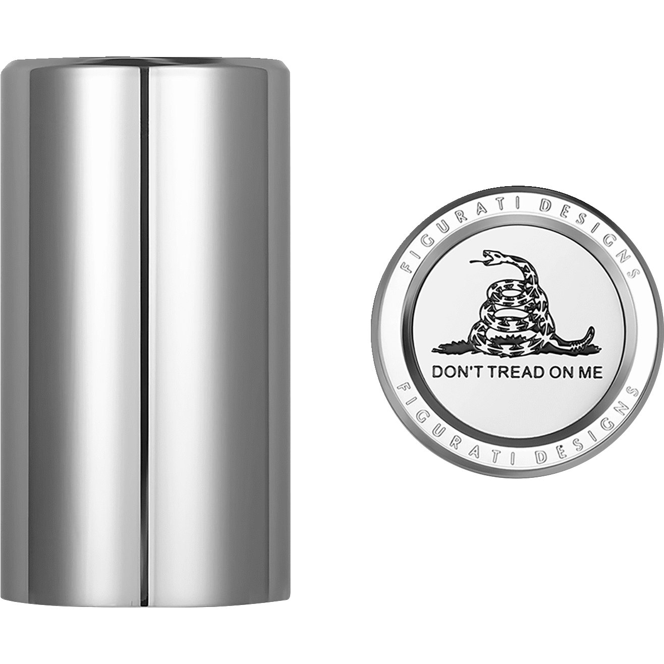 FIGURATI DESIGNS Docking Hardware Covers Don't Tread On Me Long Stainless Steel FD40DC2545SS